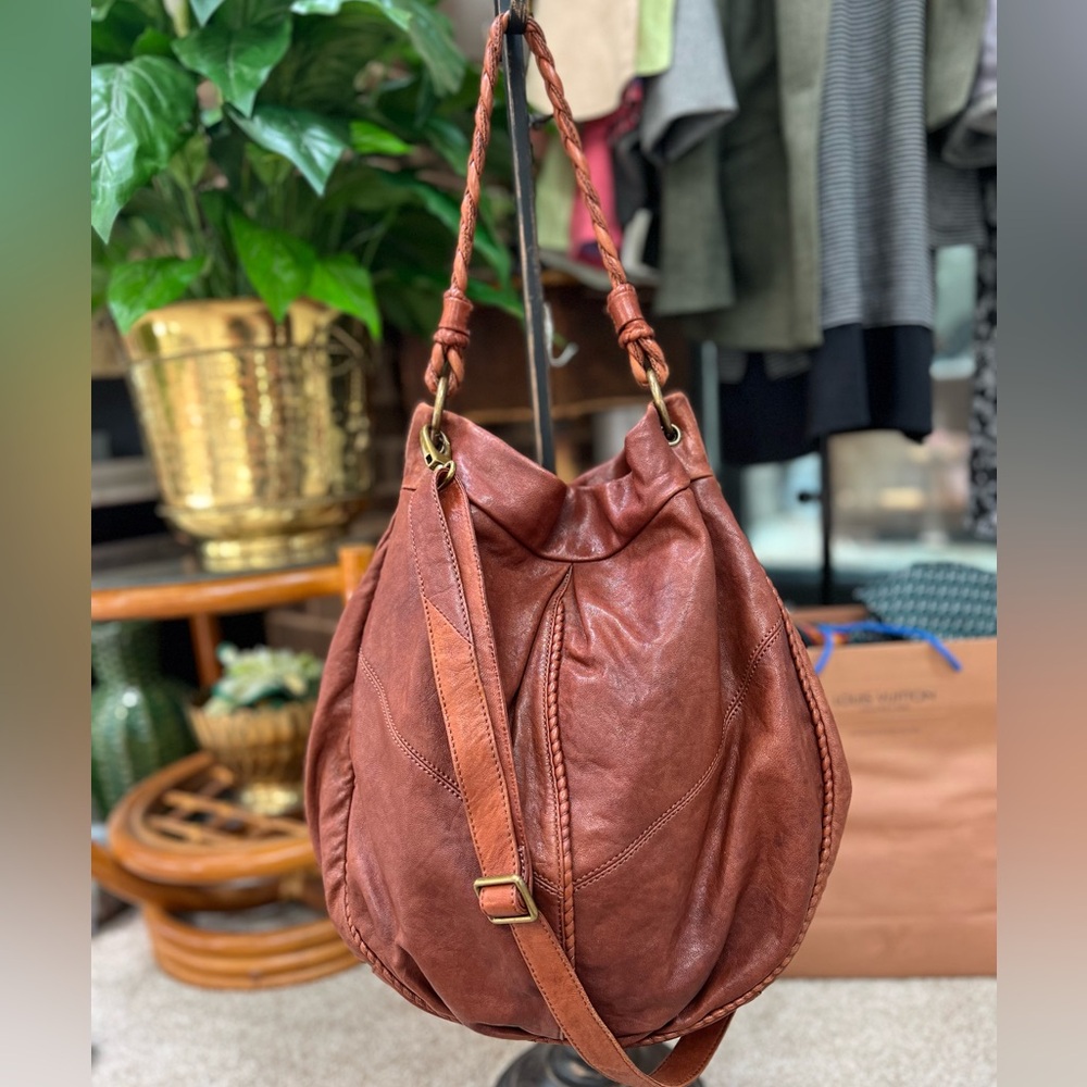 Beautiful Hobo International Large Leather Convertible Hobo Bag